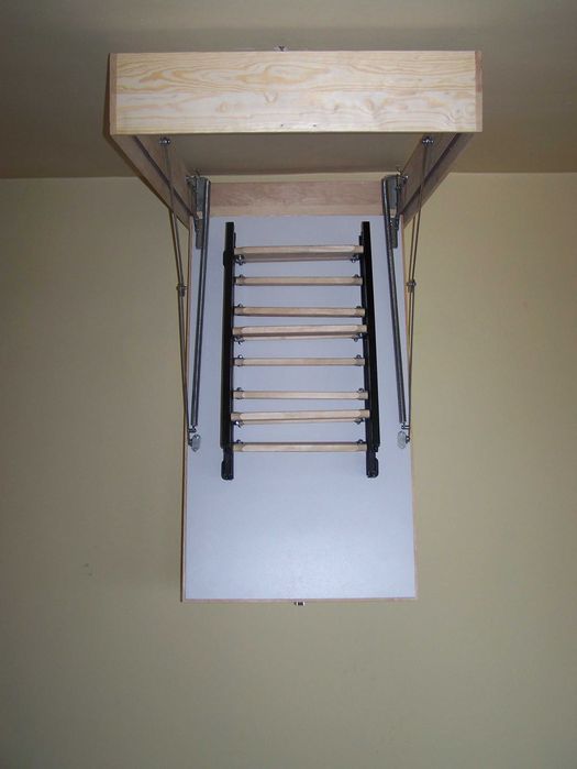 Schody strychowe ocieplane Termo metalowo-drewniane 100x120 gr. 53mm