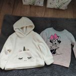 Zestaw bluz h&m jednorożec myszka minnie