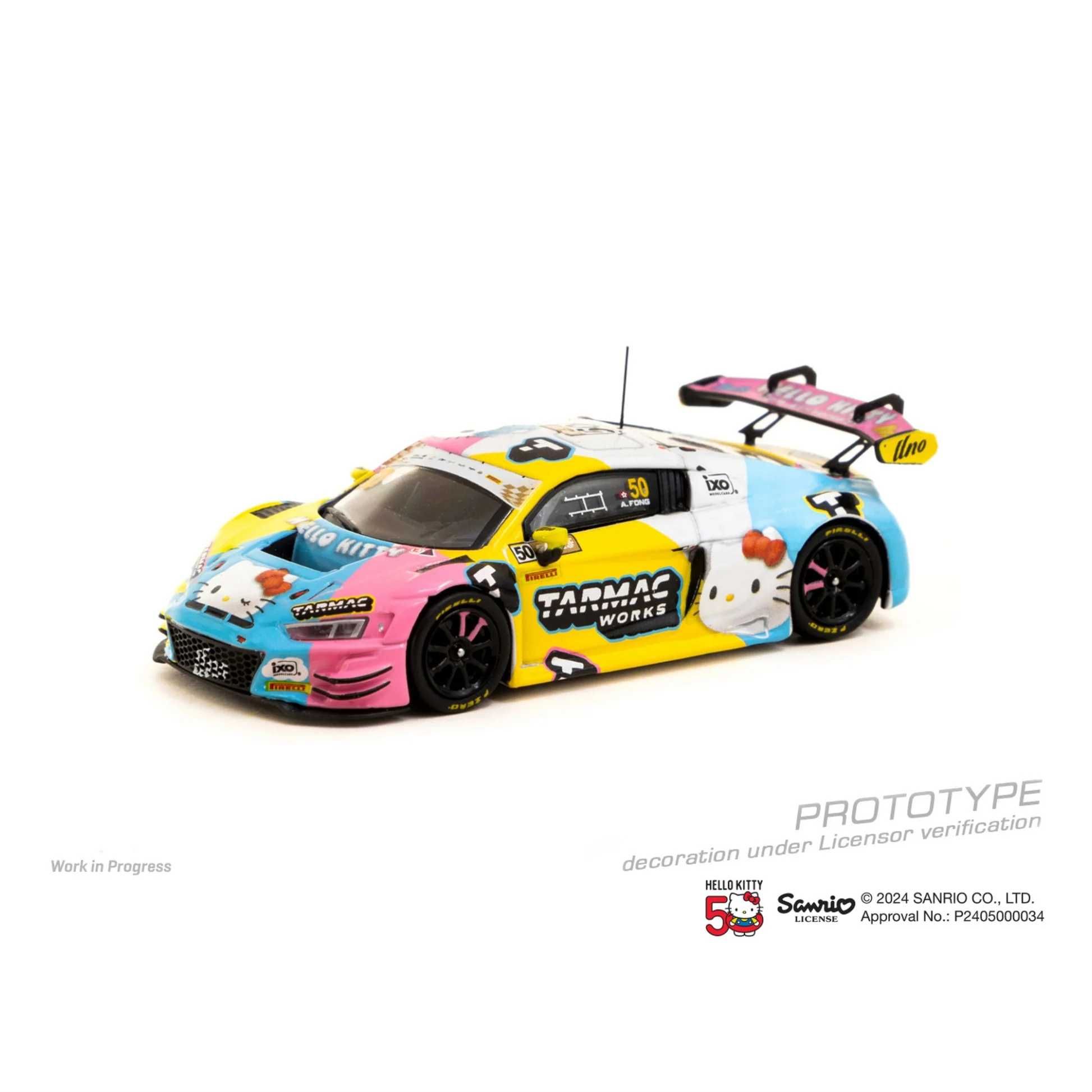 Hello Kitty x Tarmac Works Audi R8 LMS Evo II Macau Grand Prix Race V.