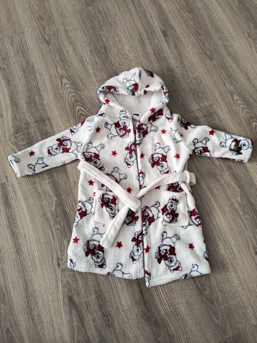 Ciepły szlafrok dziecięcy 98/104 Disney Kubuś Puchatek jak nowy
