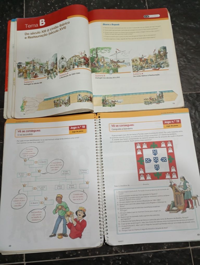 Livros escolares de história e geografia de Portugal