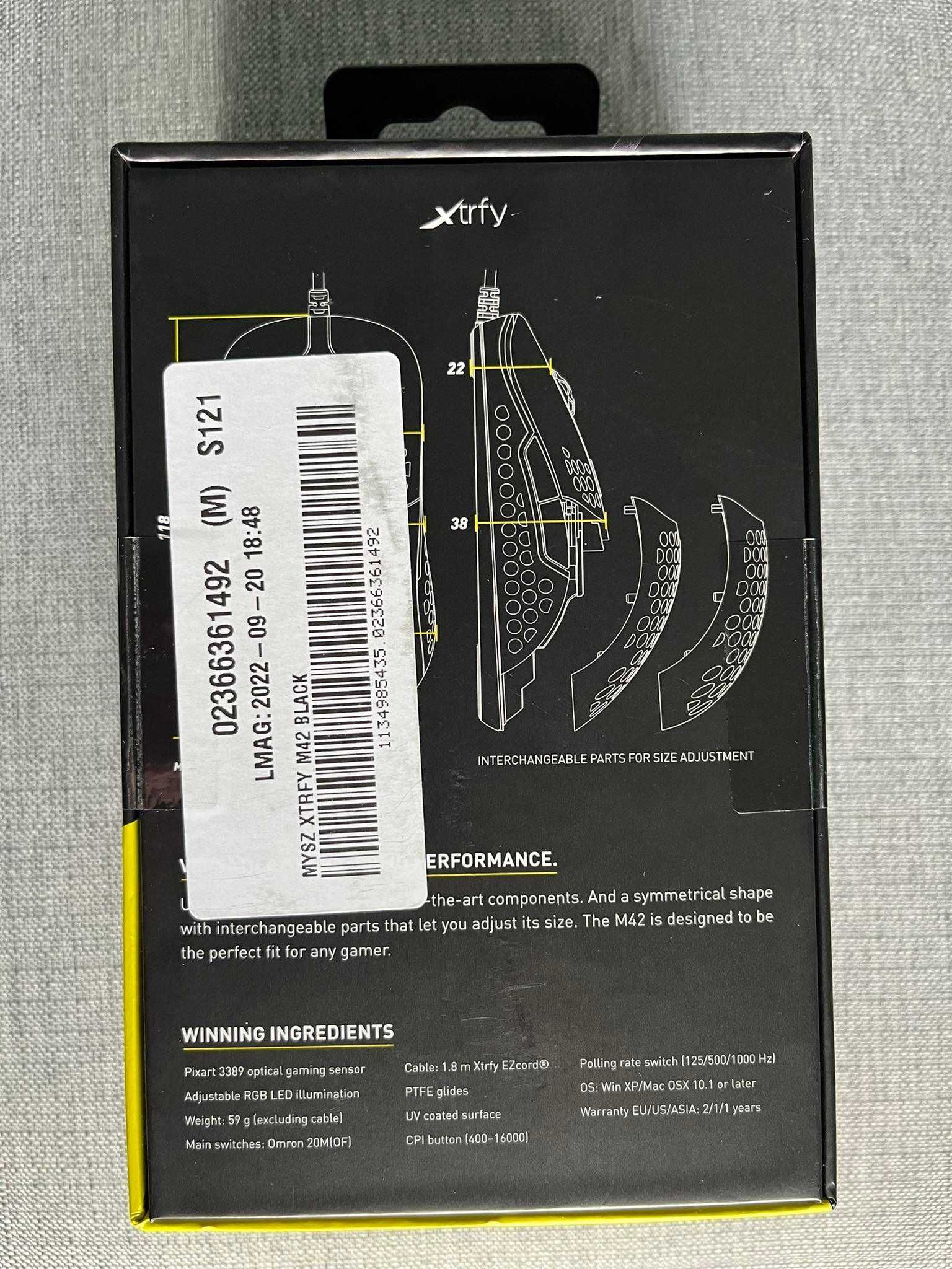 Nowa mysz Xtrfy M42 RGB