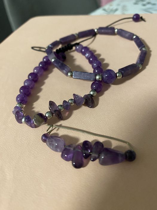 Набір з натурального аметисту