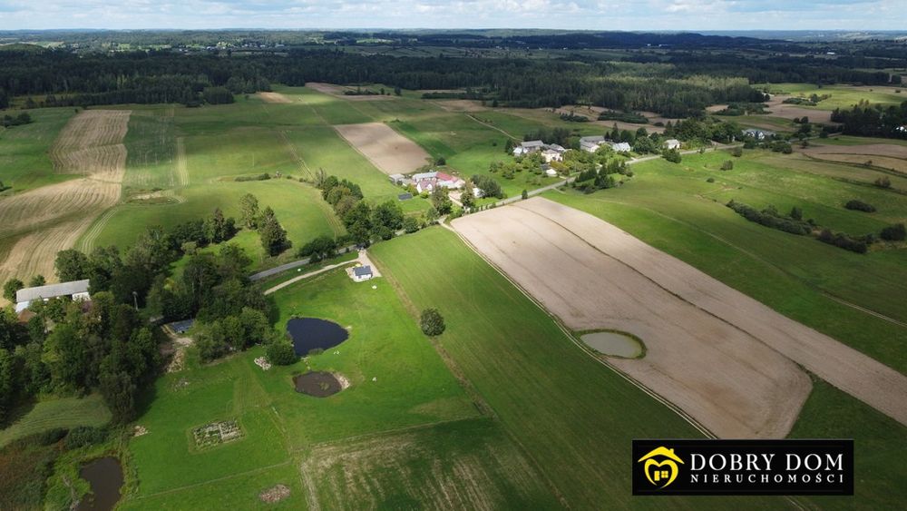 Dzialka 1.5H. Domek całoroczny. Pozwolenie na budowe. Staw. 
**PROJEKT