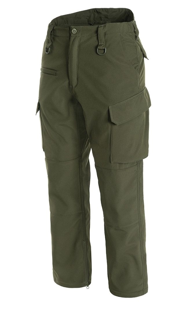Spodnie ocieplane Mil-Tec Softshell Explorer Olive - wodoodporne r. M