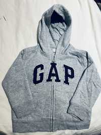 Sweat cinzenta fecho capuz GAP 2anos