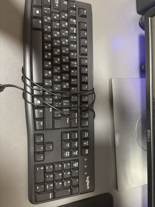 Клавіатура дротова Logitech K120 OEM Black UKR