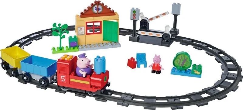 Świnka Peppa Pociąg Elektryczny Klocki Tory