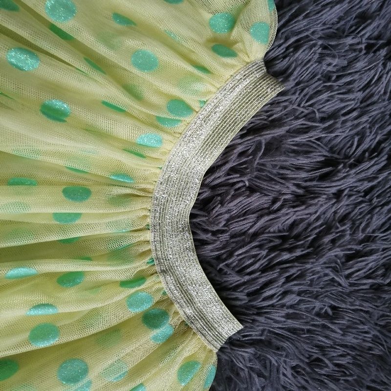 Tiulowa żółto-zielona spódnica Pepco rozm.128 cm
