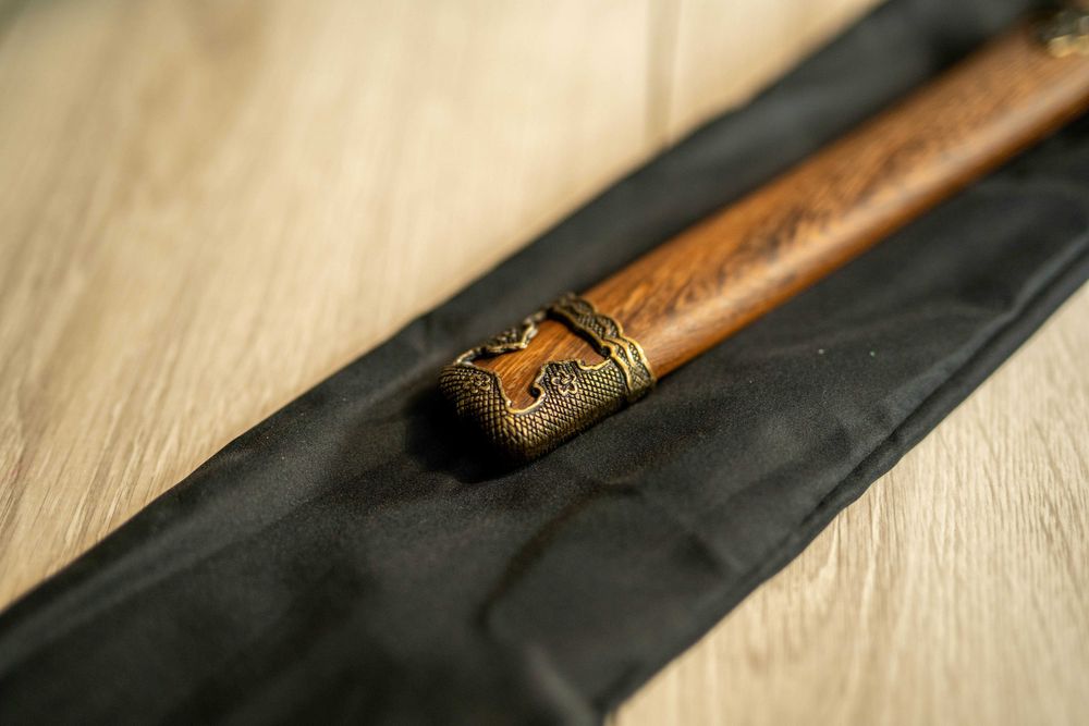 Miecz samurajski Japońska Katana Stal T10 Zbrocze-Piękna Saya 10/10