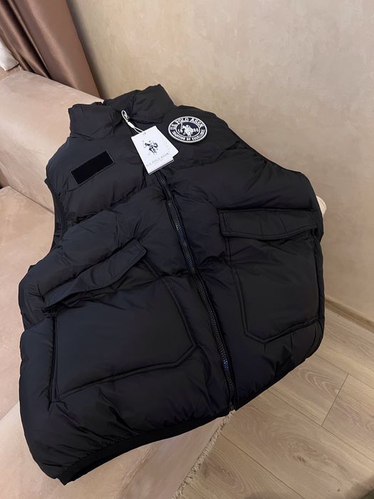 Чоловіча стильна жилетка u.s. polo assn чорна L M осіння зимова тепла;