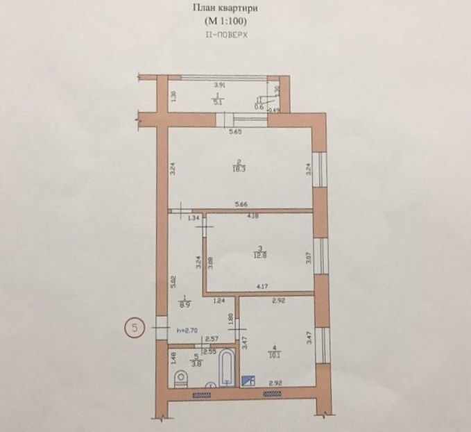Простора 2х кімнатна квартира (м.Самар)