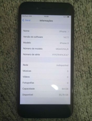 Iphone 8 - impecável - 64 Gb desbloqueado