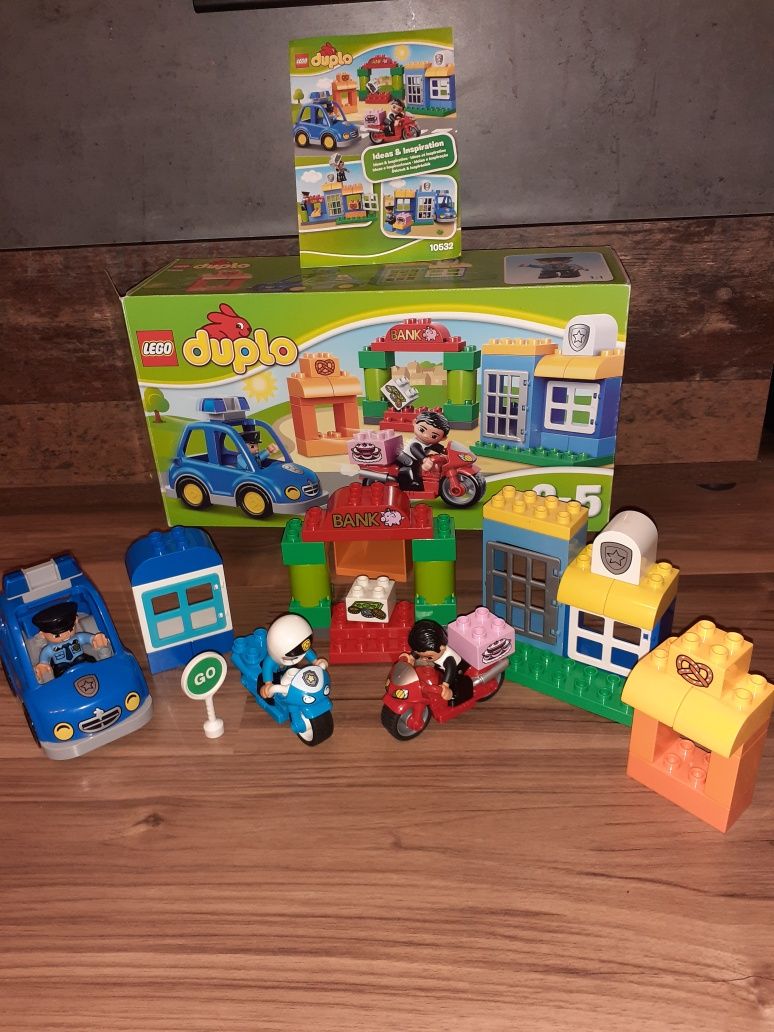Lego Duplo posterunek policji złodziej 10532 policjant na motorze10900