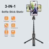 Selfie Stick ze statywem aluminium Uchwyt na telefon Bluetooth 112 cm