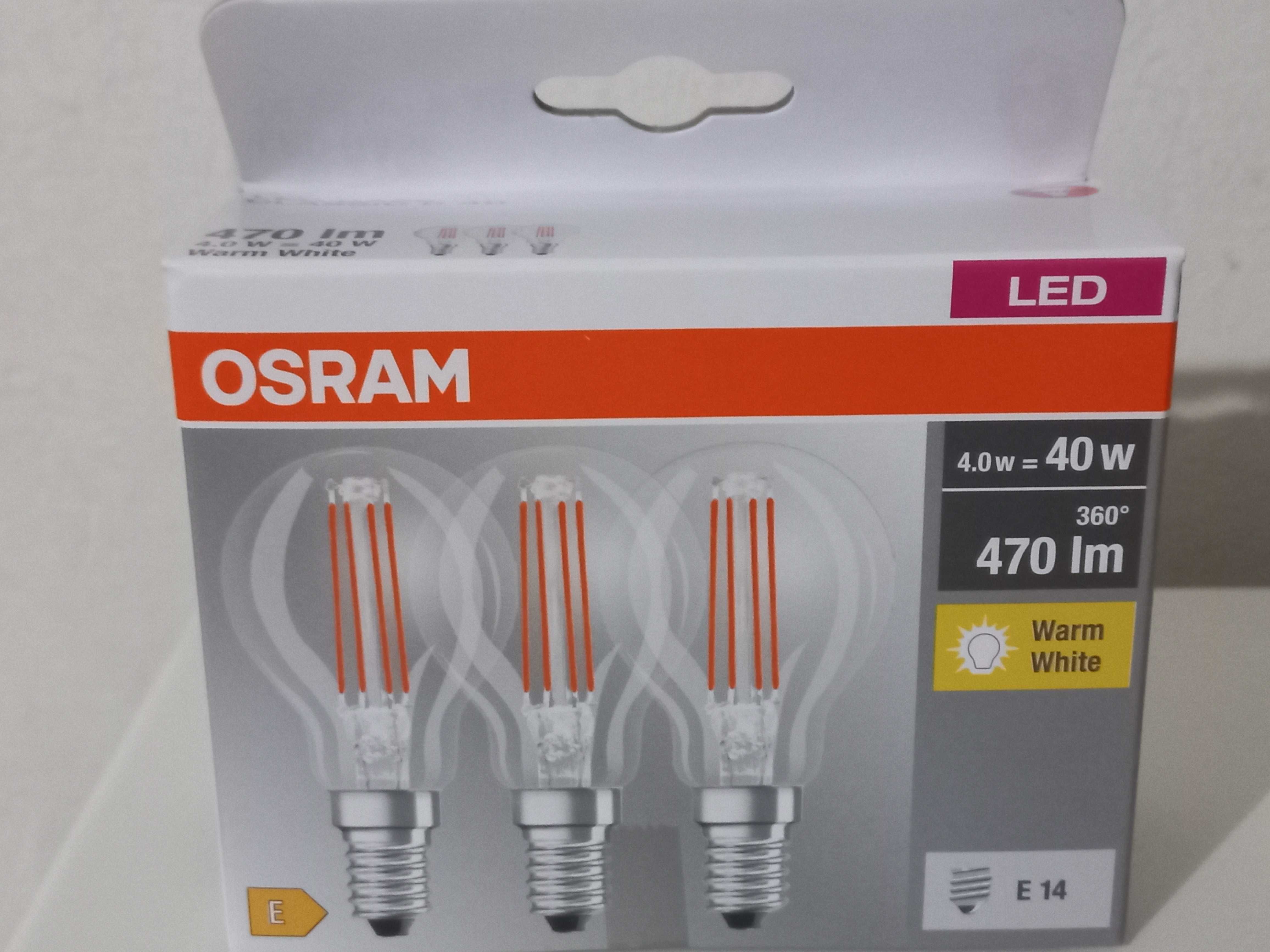 Лампа світлодіодна Osram 4W/230V/470lm/4000K/E14