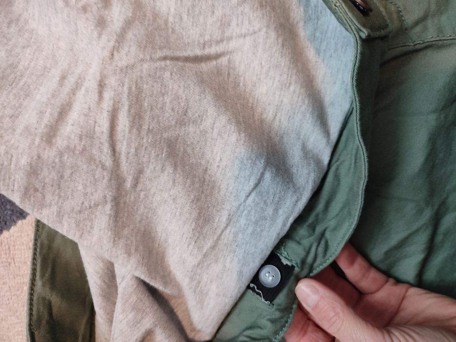 Szorty krótkie spodenki ciążowe khaki  33 Mamalicious