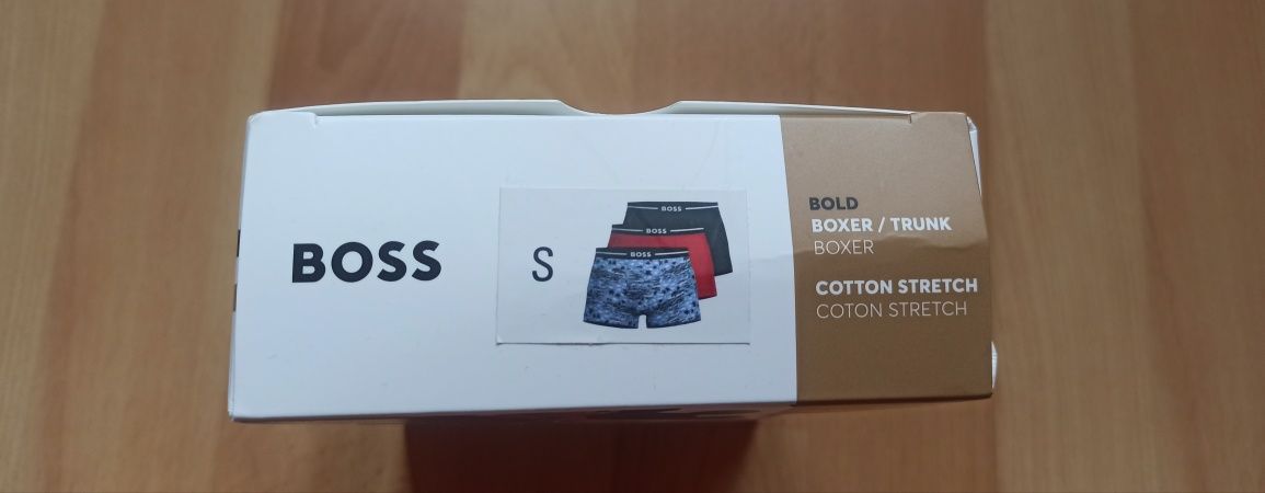 Bokserki Hugo Boss- 3 PACK Men's Boxers Size S