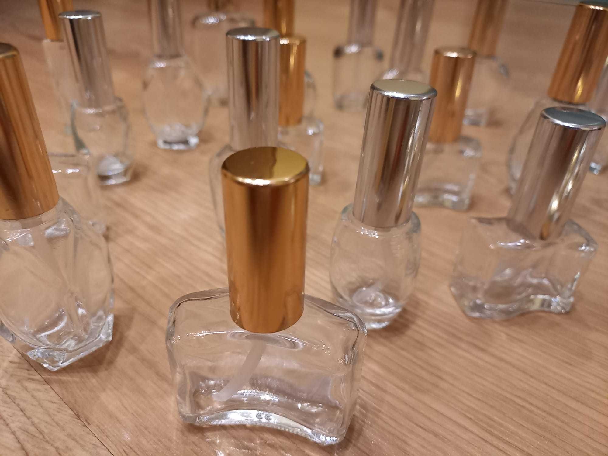 Flakony, butelki na lane perfumy nowe - kompletne z atomizerami