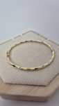 Nowa złota bransoletka sztywna bangle skręcana gładka p. 585