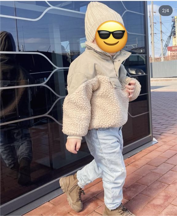 Куртка осеняя/ шерпа zara 122