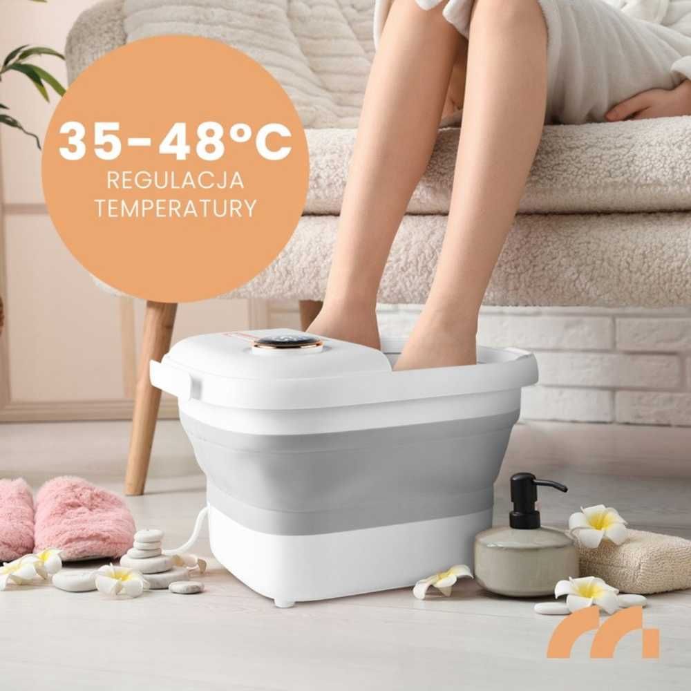 Masażer DO STÓP wodny HYDROMASAŻER do nóg PODGRZEWANY składany