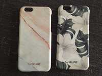 2 Nowe plastikowe etui Caseline IPhone 6 marmur Floral Monstera Tanio