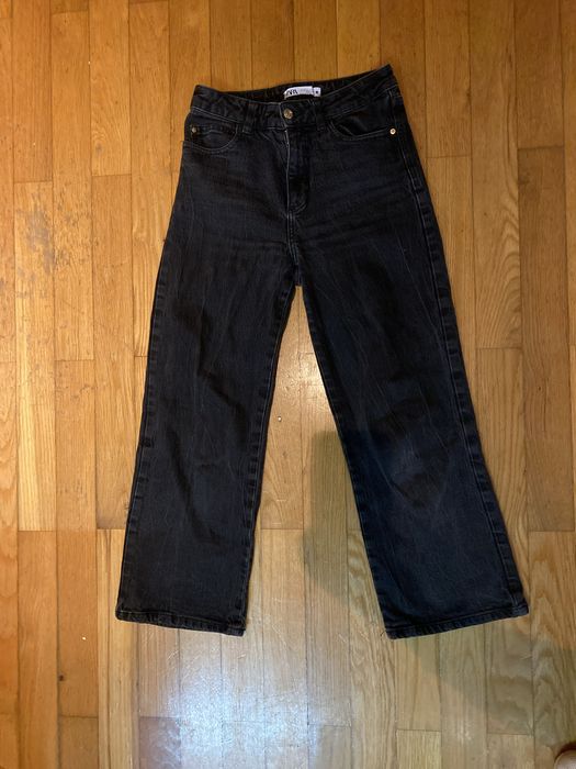 Calças de ganga pretas da zara