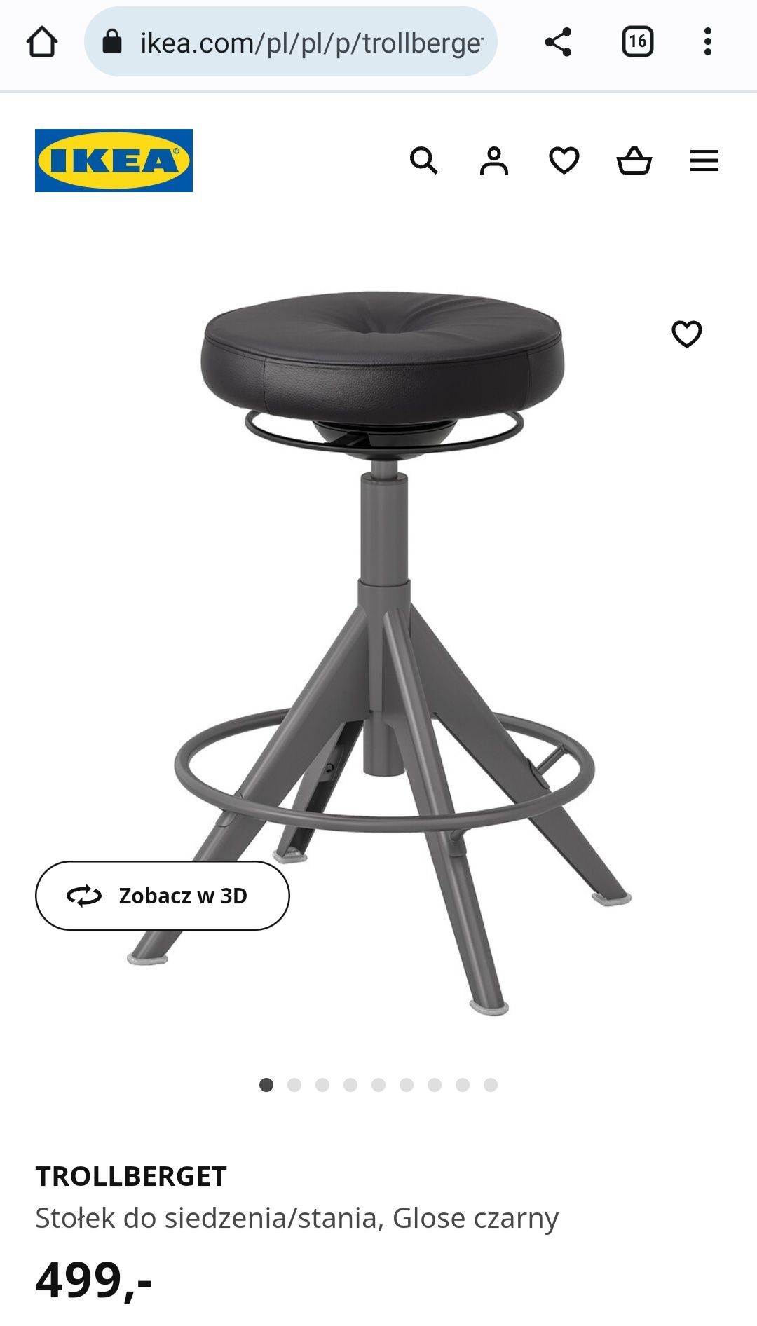 Biurko stojące z Ikea Tabouret