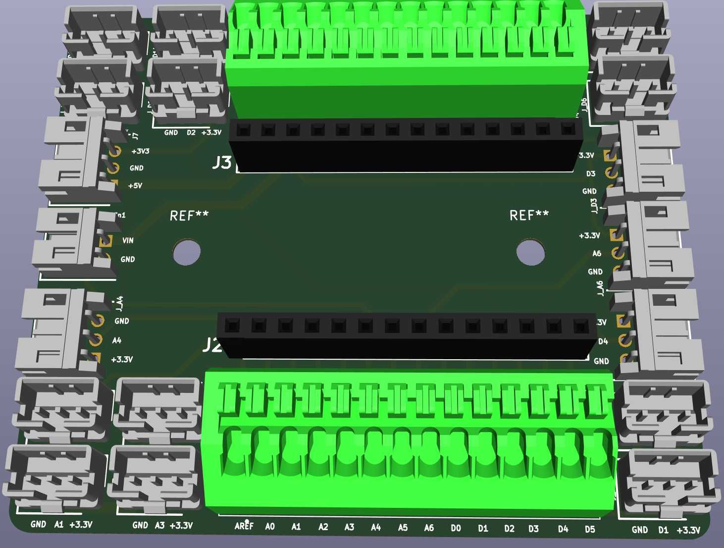 shield conetor ligações para Arduíno MKR para prototipagem