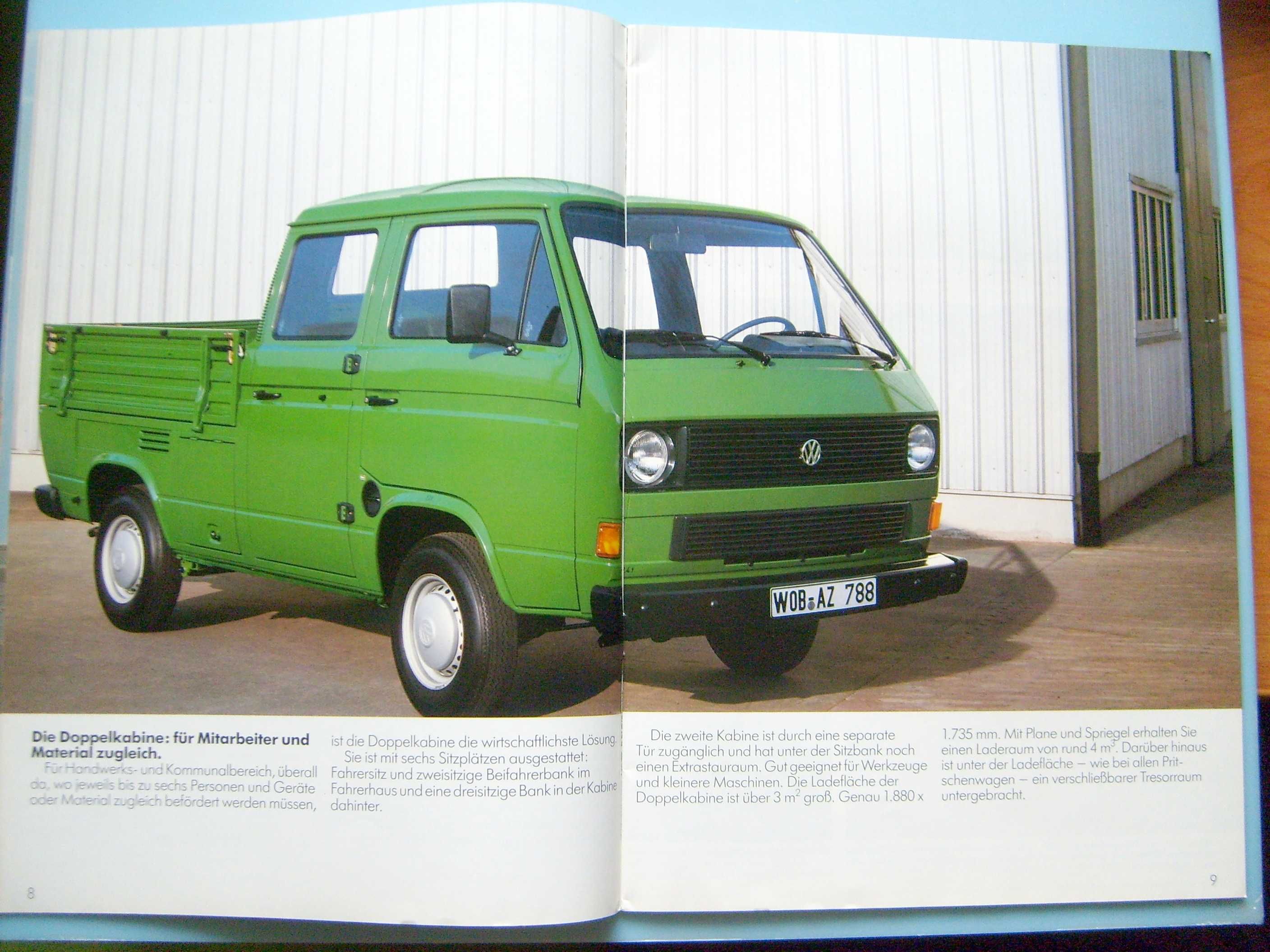 Volkswagen T3 '83 Transporter Bus Kombi Caravelle prospekt 42 str. BDB