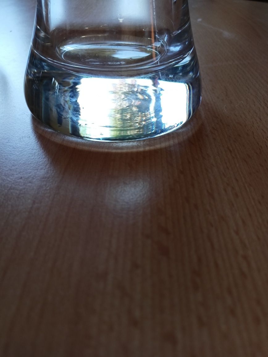 Stary szklany świecznik PRL