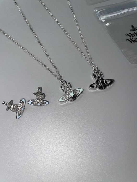 Vivienne Westwood orb Сережки кольє кулон серьги в стилі miu miu bas