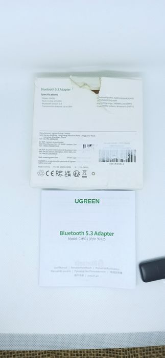 (Outlet) Ugreen Cm591 Bluetooth 5.3 Adapter Usb Bluetooth Dongle