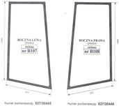JCB 3CX, 3CX SM, 215S, 215-2, 4CX M, 217S - szyba B 107 B 108
