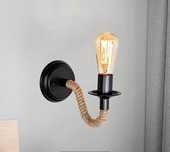 Kinkiet ścienny/lampa ze sznurka jutowego