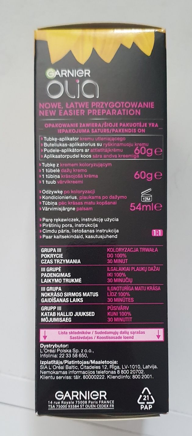 Farba do włosów Garnier Olia 5.0 brąz