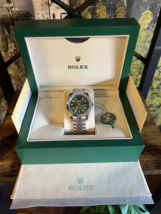 Rolex Oyster Perpetual DateJust Silver/Green