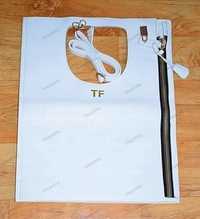Torebka biała logo TF kopertówka zip