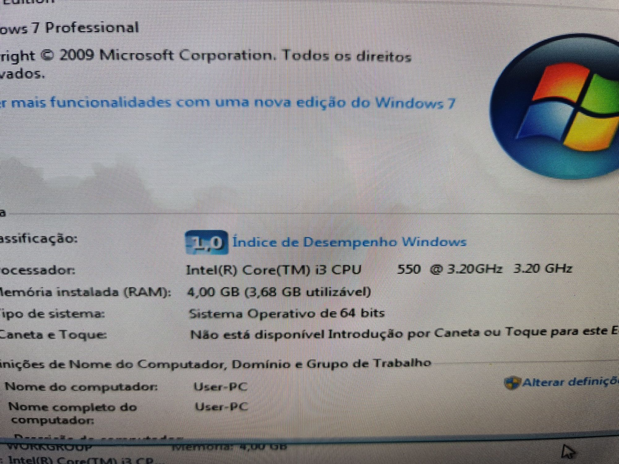 Desktop HP I3, 4GB, HDD 320Gb