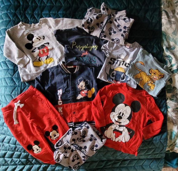 9 szt. Ubranka niemowlęce 86 Myszka Miki Disney
