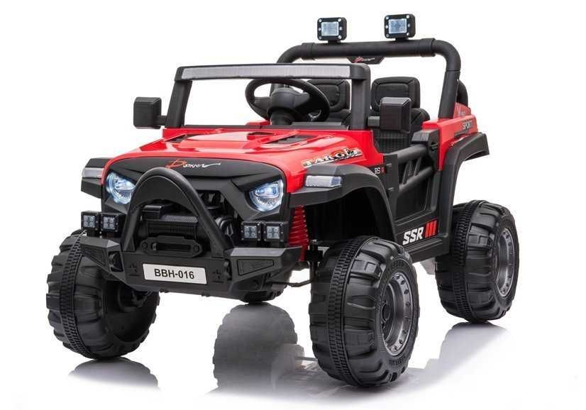 Autko na akumulator Jeep samochód dla dzieci PILOT SKÓRA Miękkie koła