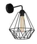 Lampa druciak kinkiet czarny 38 cm LOFT