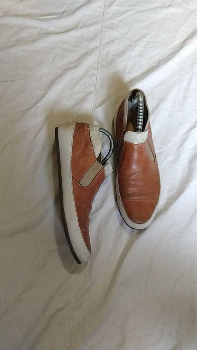 кожаные итальянские кроссовки MOMA 39р. 25 см.