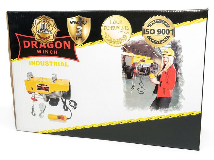 Wciągarka Elektryczna Linowa 800kg 230v Dragon Wciągarka Budowlana 0,8