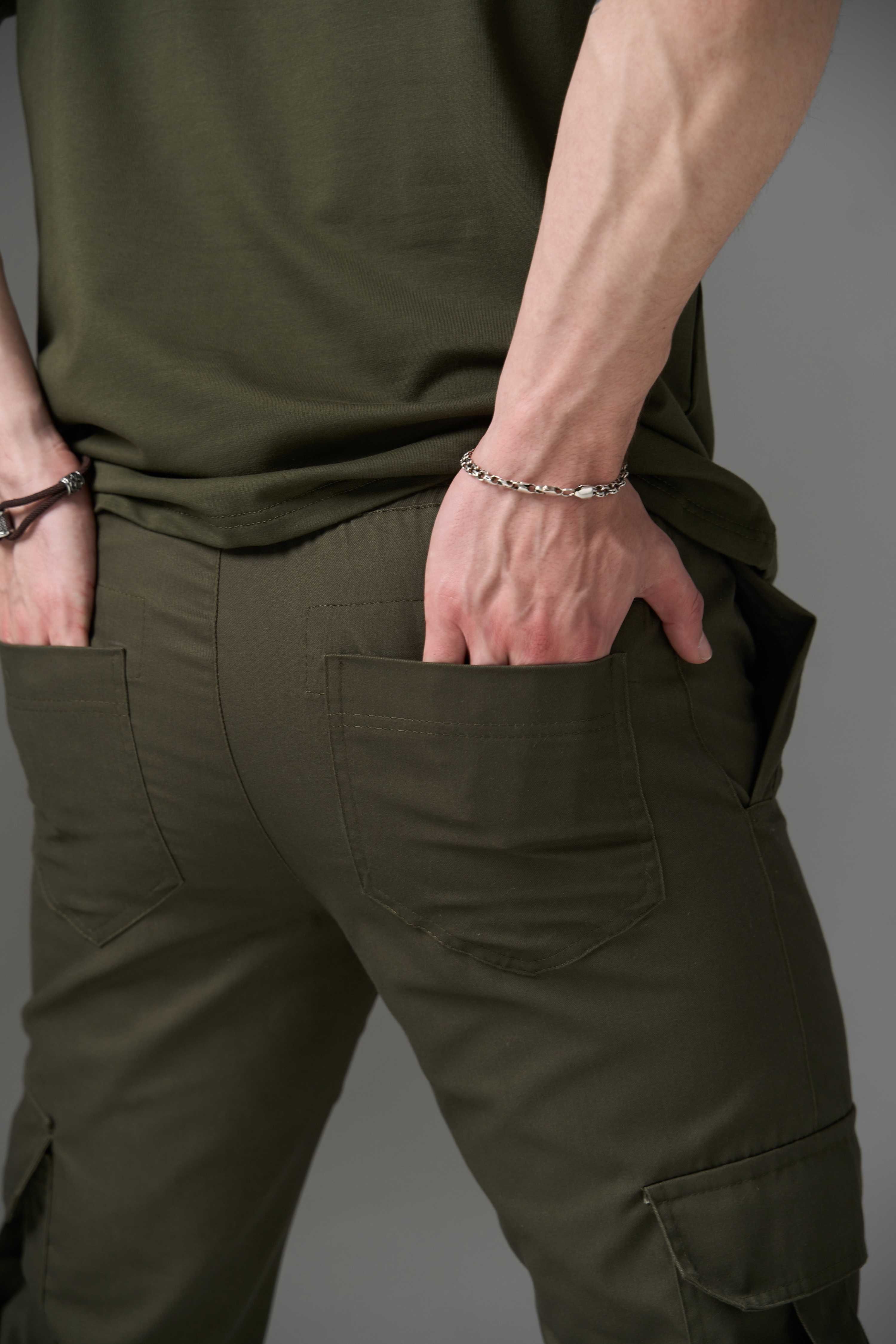 Брюки мужские штаны карго котоновые весенние хаки
