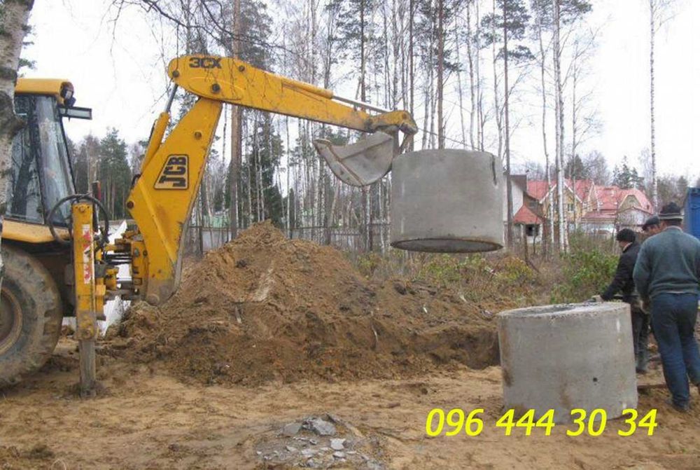 Екскaватоp JCB-3CХ. Bивiз Mycopa Грунтy. Підсипкa щeбiнь, Авто 10-30 т