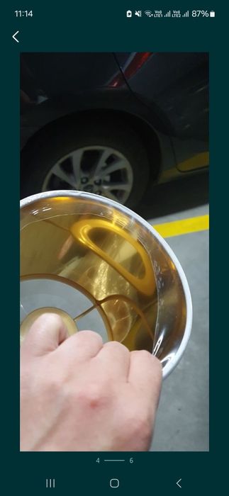 Abażur 15 cm nowy, bialy złoty środek