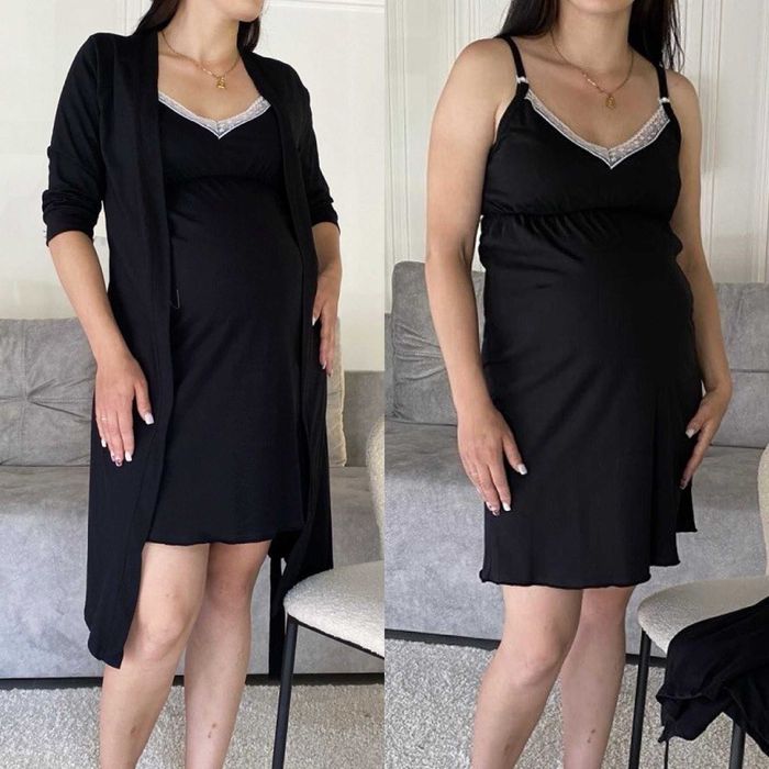 Халат та сорочка в пологовий для вагітних та годуючих 44-58