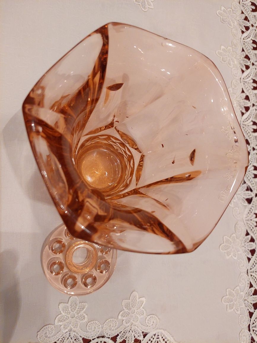 Pamiątki PRL wazon kryształowy 1950